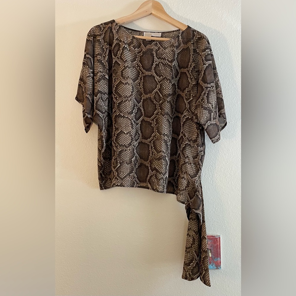 Michael Kors Snakeskin Boxy Top